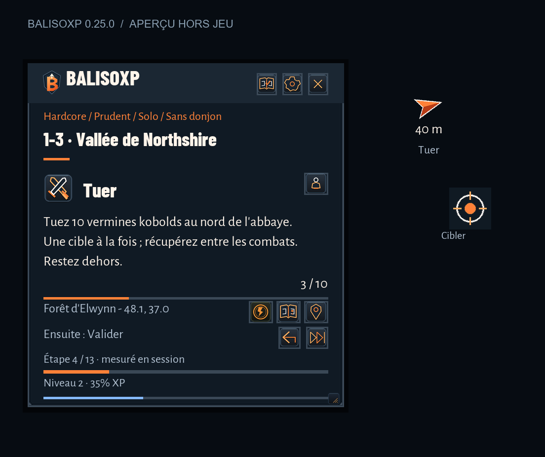 Le bon objectif : aperçu du moteur BalisoXP 0.21.0 hors jeu
